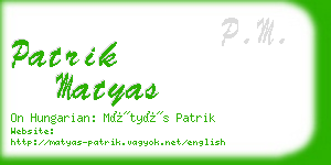 patrik matyas business card